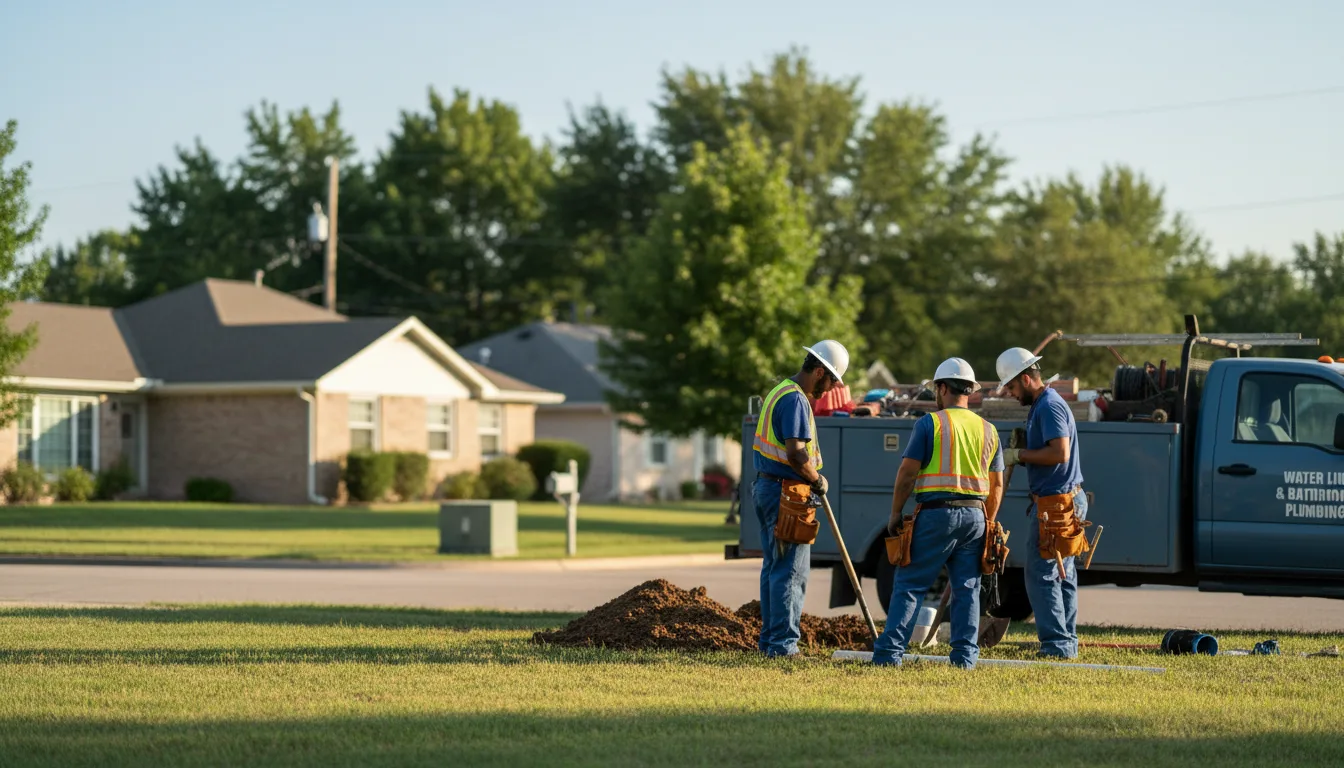 Residential water line and bathroom plumbing service in North Royalton, OH